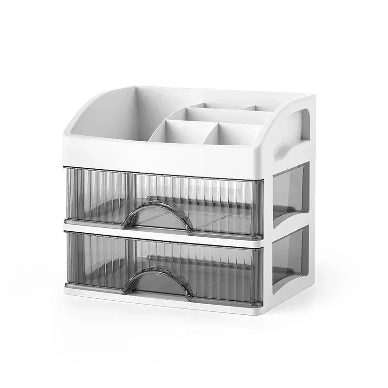 Drawer Jewelry Makeup Storage Box Large Capacity Transparent Makeup Storage Box Multi-Layer Multi-Functional Desktop Organizer