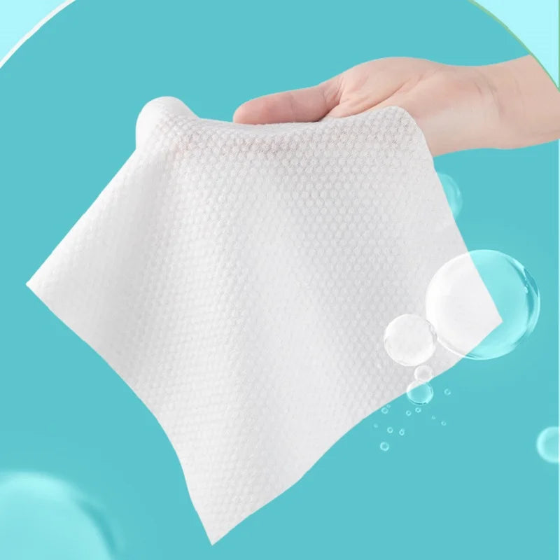 100PCS Disposable Thick 100% Cotton Face Towel Make up Soft Removing Wipes Dry Cleanser Towelettes for Skin Care