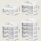 Drawer Jewelry Makeup Storage Box Large Capacity Transparent Makeup Storage Box Multi-Layer Multi-Functional Desktop Organizer