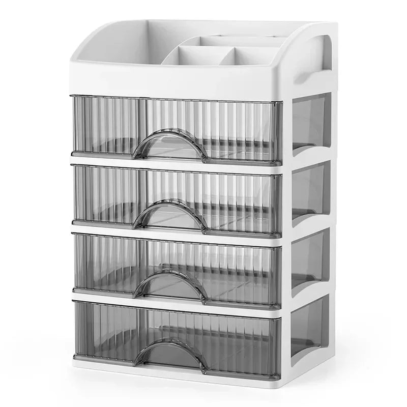 Drawer Jewelry Makeup Storage Box Large Capacity Transparent Makeup Storage Box Multi-Layer Multi-Functional Desktop Organizer