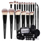37 Pcs Makeup Brush Set Premium Synthetic Make up Brushes Foundation Eye Shadow Powder Concealers Brushes Set for Beginners & Professional Makeup Tool Set (Black)