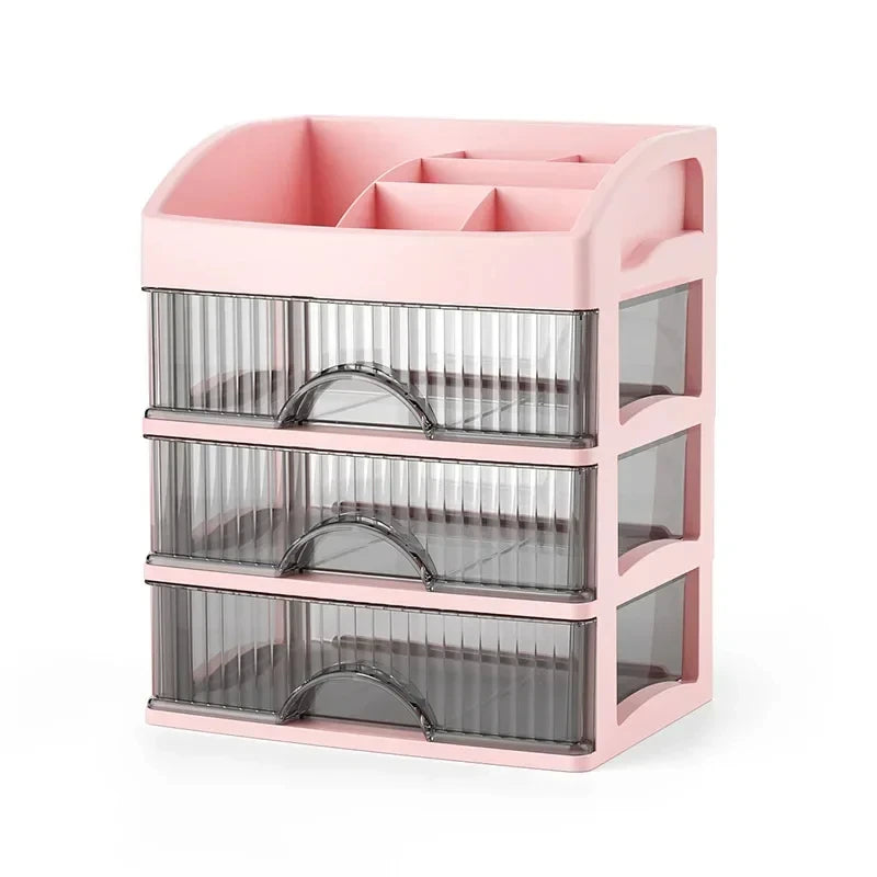 Drawer Jewelry Makeup Storage Box Large Capacity Transparent Makeup Storage Box Multi-Layer Multi-Functional Desktop Organizer