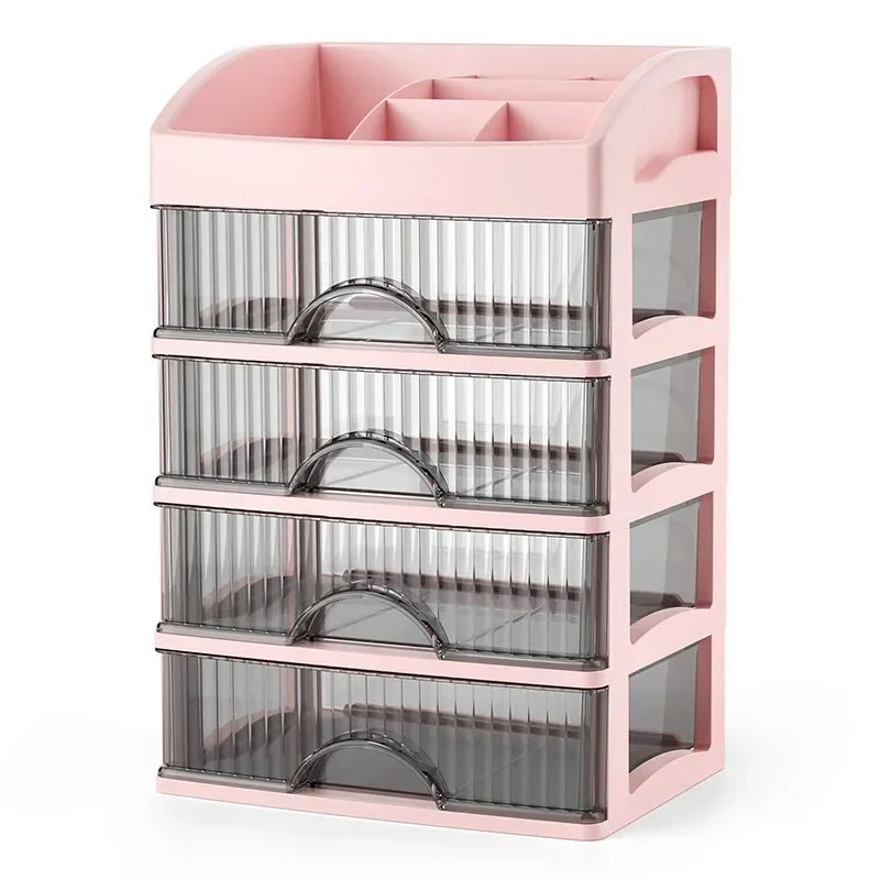Drawer Jewelry Makeup Storage Box Large Capacity Transparent Makeup Storage Box Multi-Layer Multi-Functional Desktop Organizer