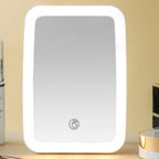 Travel Makeup Mirror Makeup Mirror USB Rechargeable Foldable Portable Touch Regulable LED Makeup Mirror for Bathroom Travel