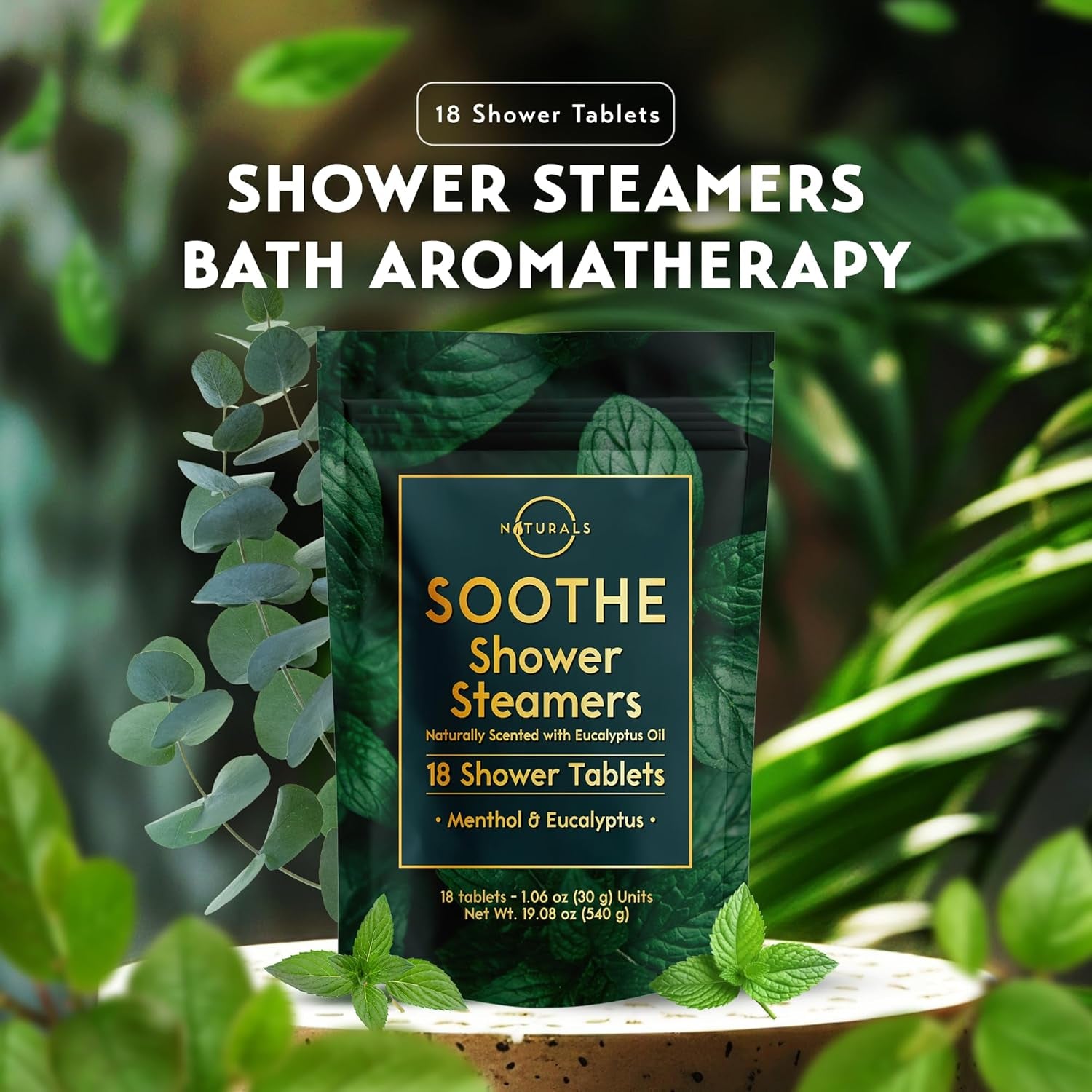 Shower Steamers Aromatherapy - Birthday Gifts for Women - Shower Bombs Aromatherapy, Spa Day Essentials, Relaxation Spa Gifts - Self Care Unique Gifts for Women and Men (Peppermint & Menthol 18 Count)