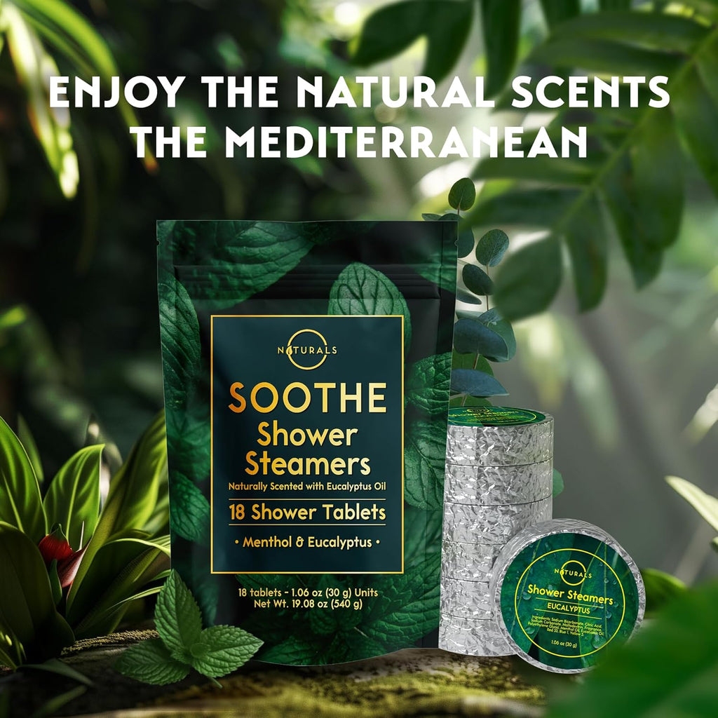 Shower Steamers Aromatherapy - Birthday Gifts for Women - Shower Bombs Aromatherapy, Spa Day Essentials, Relaxation Spa Gifts - Self Care Unique Gifts for Women and Men (Peppermint & Menthol 18 Count)