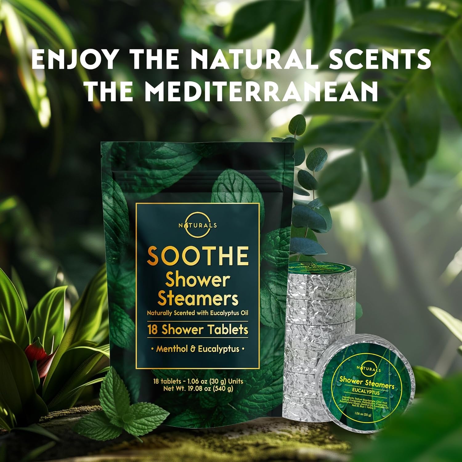 Shower Steamers Aromatherapy - Birthday Gifts for Women - Shower Bombs Aromatherapy, Spa Day Essentials, Relaxation Spa Gifts - Self Care Unique Gifts for Women and Men (Peppermint & Menthol 18 Count)