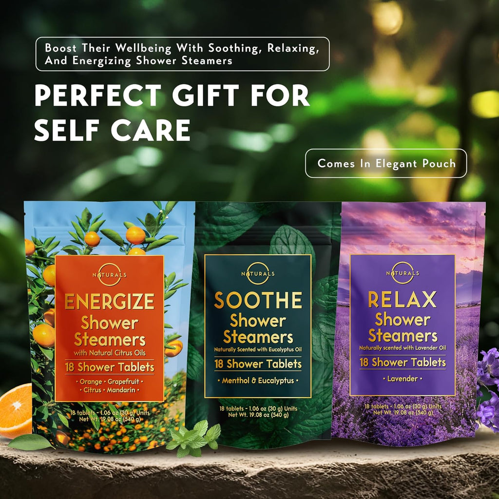 Shower Steamers Aromatherapy - Birthday Gifts for Women - Shower Bombs Aromatherapy, Spa Day Essentials, Relaxation Spa Gifts - Self Care Unique Gifts for Women and Men (Peppermint & Menthol 18 Count)