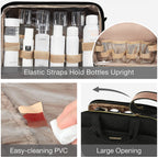 Toiletry Bag for Women, Large Toiletry Bag Water-Resistant Makeup Cosmetic Organizer Bag Door Room Essentials for Accessories, Shampoo, Full Sized Container, Toiletries (Medium, Black)