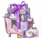 Spa Gift Basket, Mother'S Day Gift for Mom - 8 Pcs Tulip Scents Bath & Body Gift Set for Women, Spa Gift Kit, Birthday Gifts, Self Care, Pampering Gifts for Her, All Occasion Holiday Present