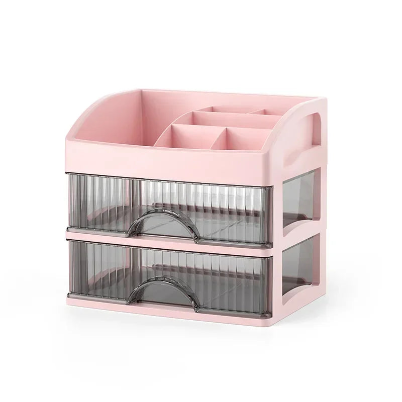 Drawer Jewelry Makeup Storage Box Large Capacity Transparent Makeup Storage Box Multi-Layer Multi-Functional Desktop Organizer