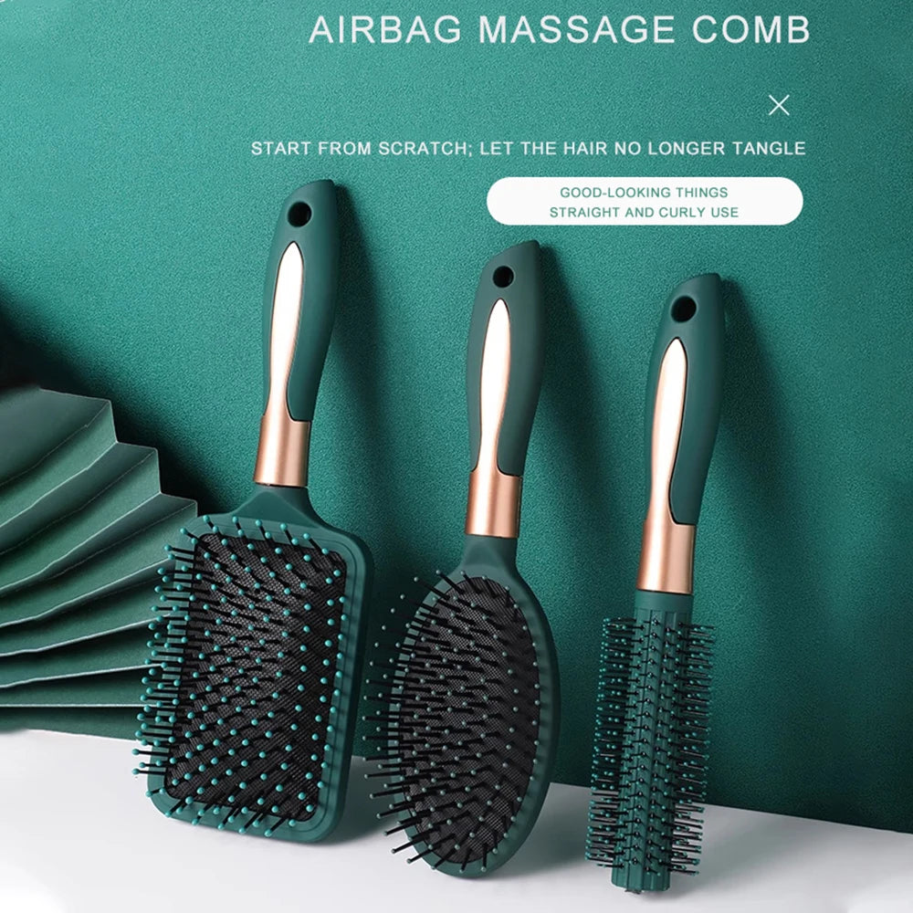 Hair Massage Air Cushioncomb Brush Scalp Hairbrush Detangle anti Static Salon SPA Hairdressing Styling Tool Oval Round
