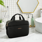 Toiletry Bag for Women, Large Toiletry Bag Water-Resistant Makeup Cosmetic Organizer Bag Door Room Essentials for Accessories, Shampoo, Full Sized Container, Toiletries (Medium, Black)