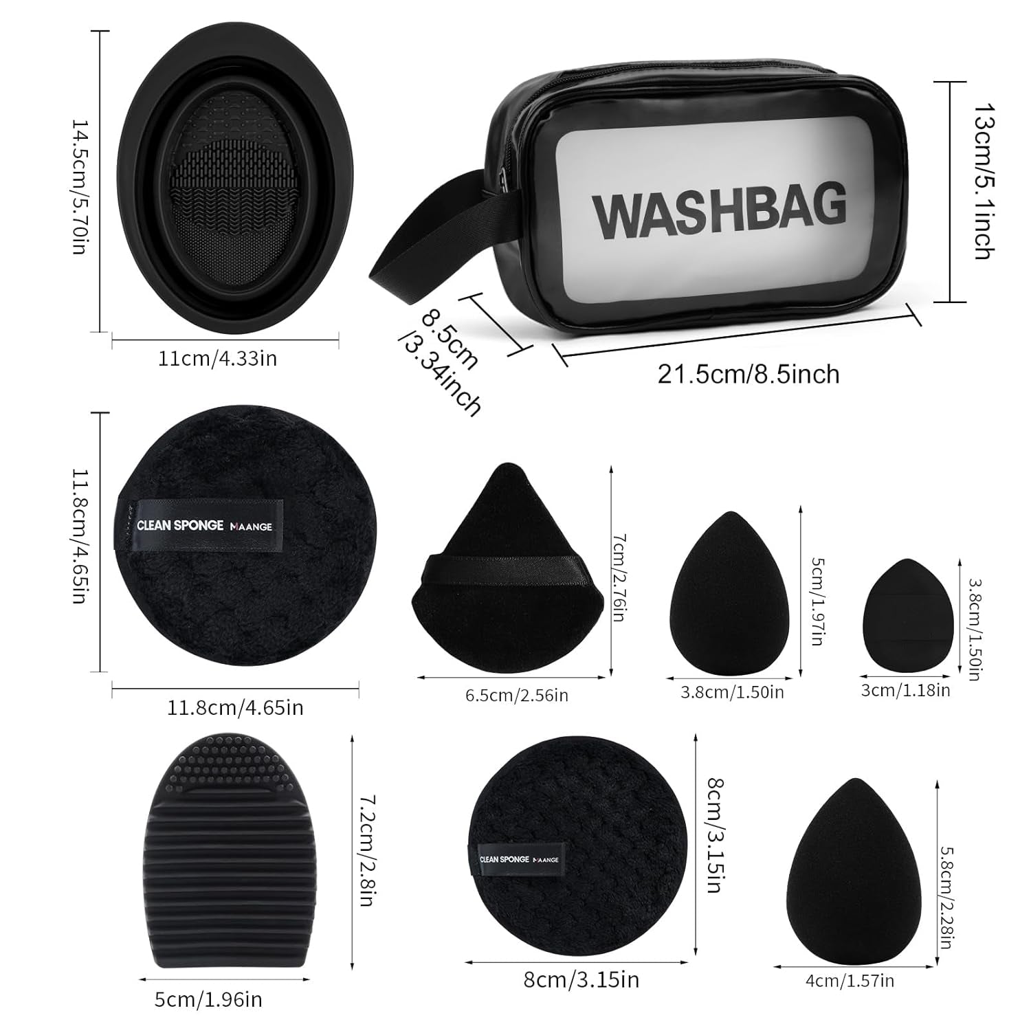 37 Pcs Makeup Brush Set Premium Synthetic Make up Brushes Foundation Eye Shadow Powder Concealers Brushes Set for Beginners & Professional Makeup Tool Set (Black)