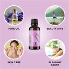 Pure Lavender Essential Oil - Premium Lavender Essential Oil for Hair Skin and Nails - Aromatherapy Lavender Oil for Diffusers Humidifiers and Linens plus Natural Bath Oil for Home Spa Self Care