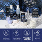 Bath Set with Ocean Scented Spa Gifts for Men, Christmas Birthday Self Skin Care Set for Men, Spa Gift Baskets for Him, 12Pcs Men'S Spa Kit Gifts for Bath Spa