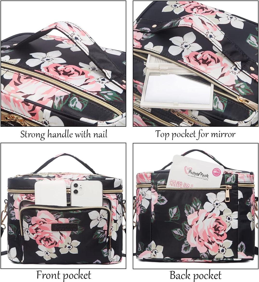 Makeup Bag HZB-20128…, Red Flower