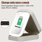 Integrated Makeup Storage Box with Light-Filling Mirror,Led Complementary Light Cosmetic Case,Makeup Storage Box with Led Light Mirror,Portable Cosmetics Case,Touch Control & Zipper Design (White)