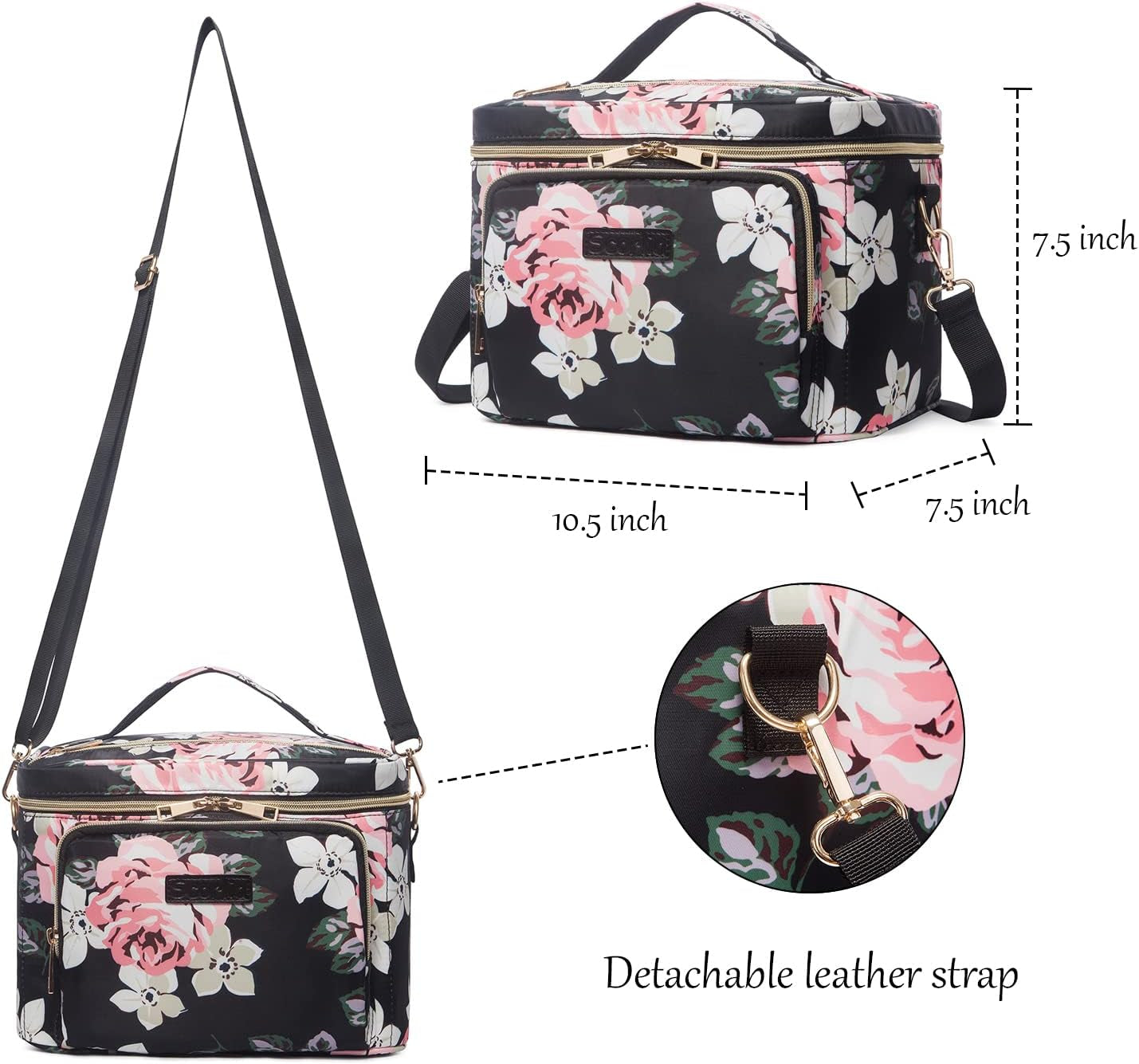 Makeup Bag HZB-20128…, Red Flower